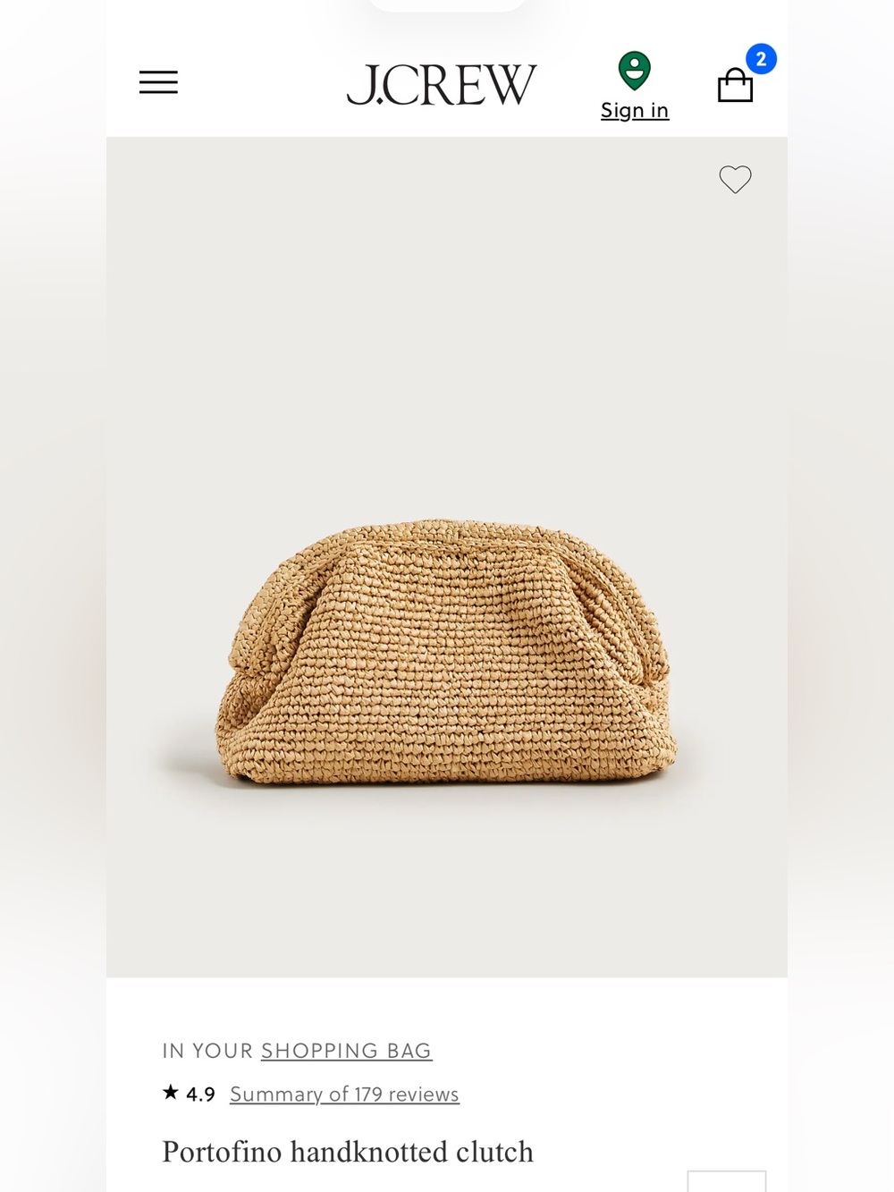 J.Crew - Portofino Handknotted Clutch